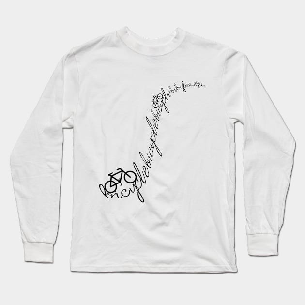 Bicycle road Long Sleeve T-Shirt by hedehede